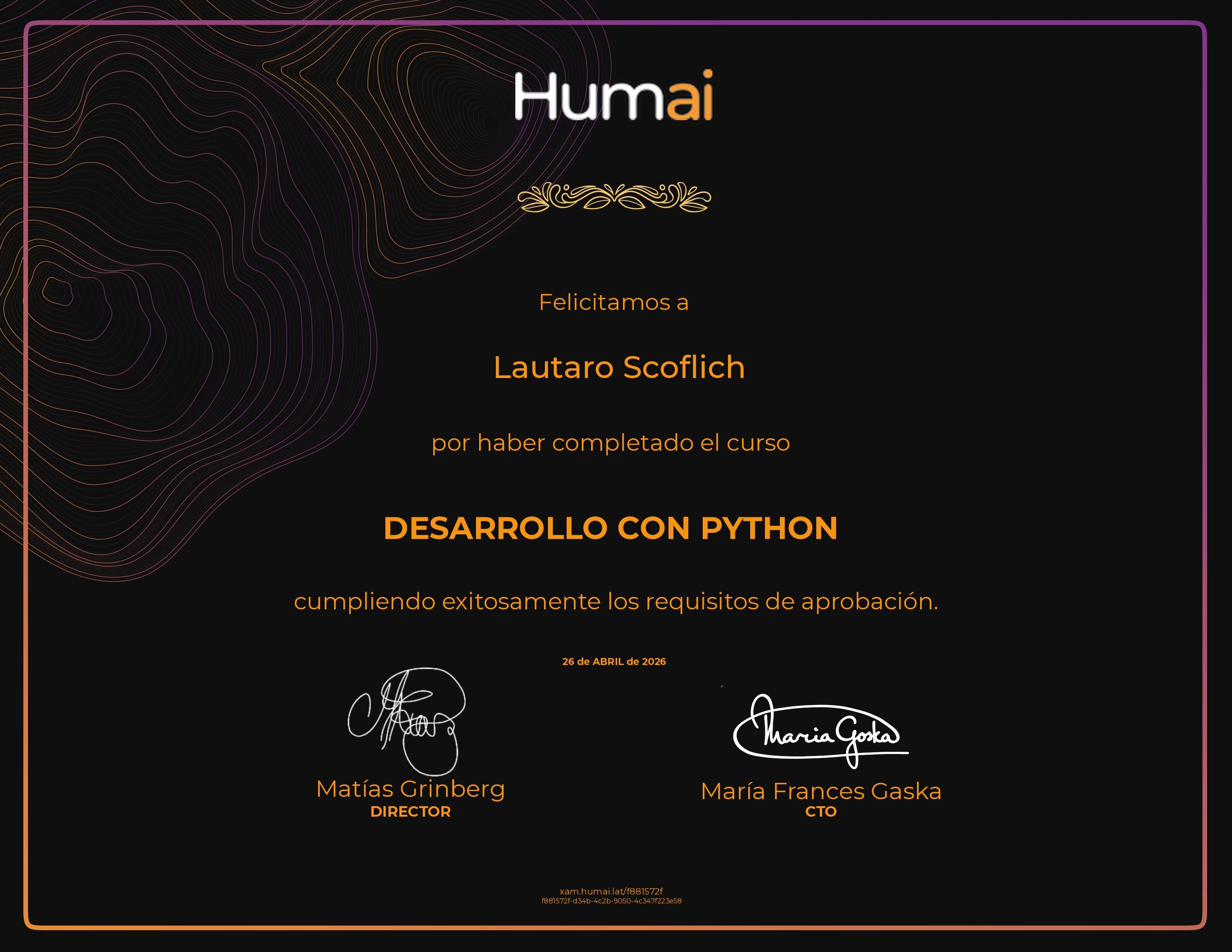 Certificado
